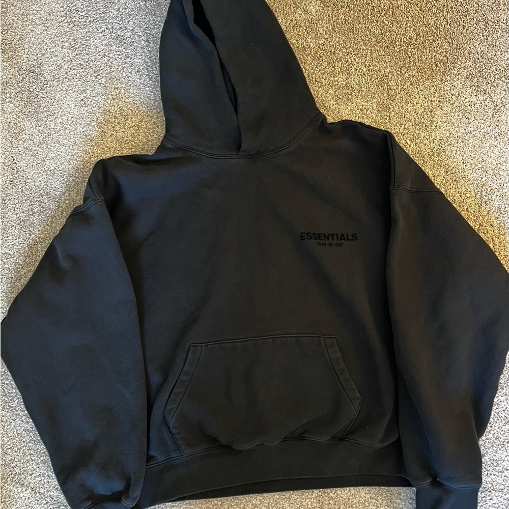 Fear of God Essentials Men's Black Crewneck Hoodie